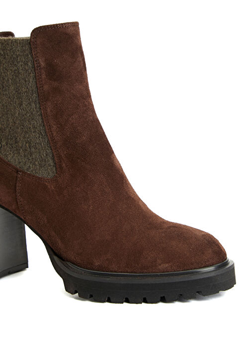 Kahverengi Kadın Süet Bot - Görsel 7