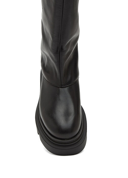 Maxie Siyah Kadın Deri Çizme - Görsel 5