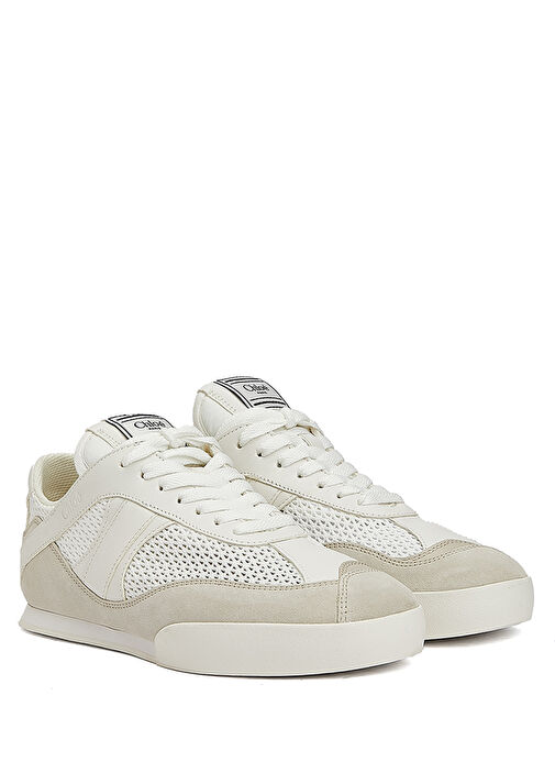 Kick Beyaz Bej Kadın Deri Sneaker - Görsel 3