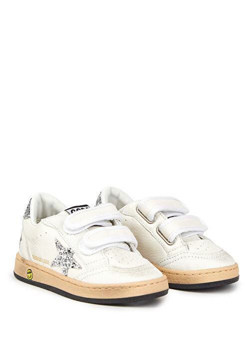 Ball Star Beyaz Çocuk Deri Sneaker - Görsel 3