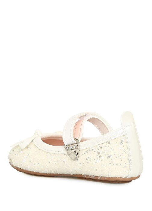 Beyaz Simli Kız Bebek İlk Adım Ayakkabısı - Görsel 3