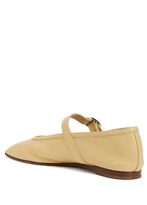 Açık Sarı Deri Babet - Görsel 4