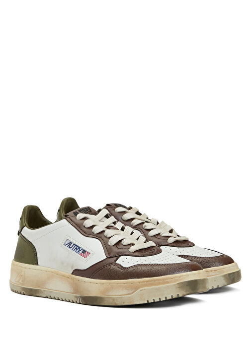 Çok Renkli Erkek Deri Sneaker - Görsel 3