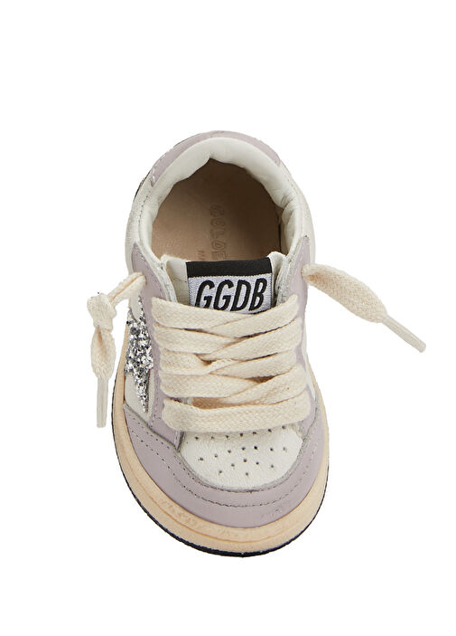 Lila Kız Çocuk Deri Sneaker - Görsel 5
