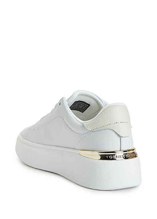Fashion Court Beyaz Kadın Deri Sneaker - Görsel 4