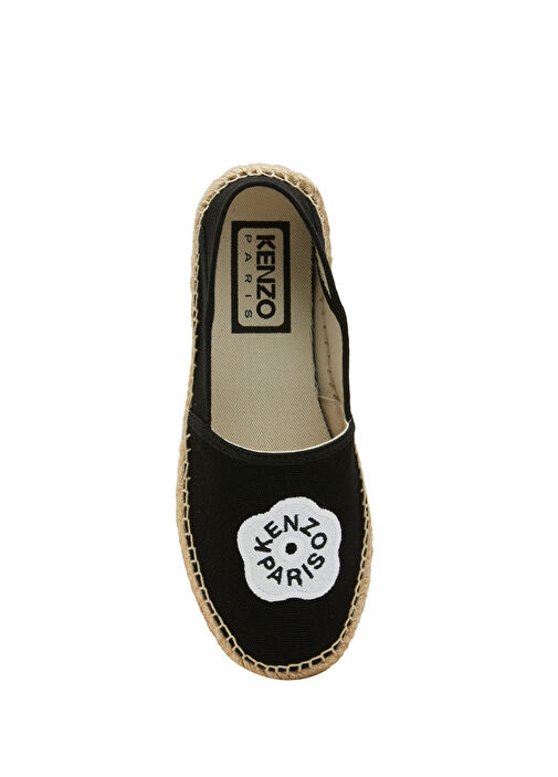 Siyah Logo Nakışlı Kadın Espadril - Görsel 5