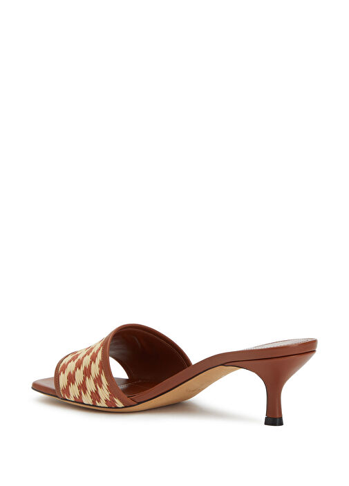 Kiton Kiton Kahverengi Kare Desenli Örgülü Kadın Terlik Sandalet & Terlik | Beymen Kahverengi - 4. görsel