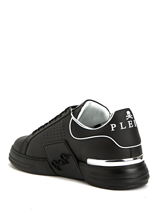 Siyah Erkek Deri Sneaker - Görsel 4