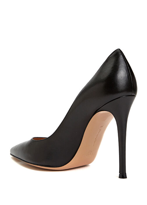 Gianvito Siyah Deri Stiletto - Görsel 4