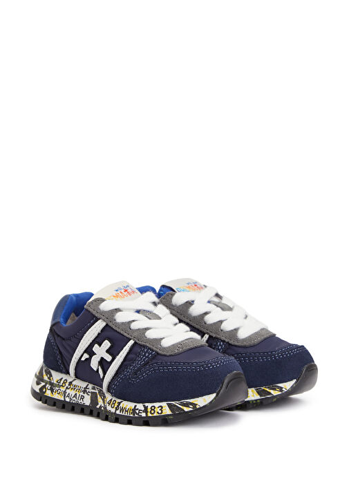 Sky Koyu Mavi Erkek Çocuk Deri Sneaker - Görsel 3