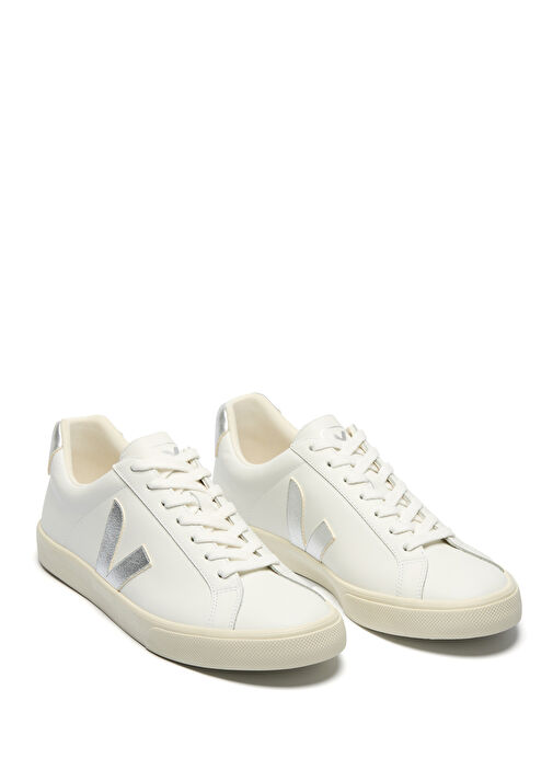 Esplar Beyaz Silver Kadın Deri Sneaker - Görsel 3