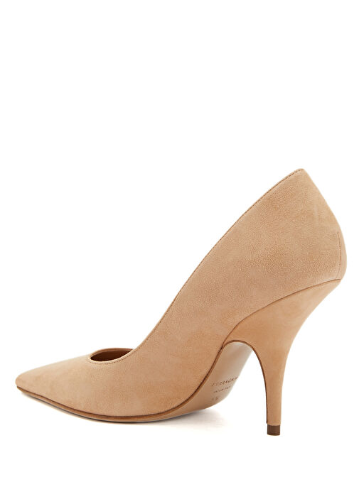 Nude Süet Topuklu Ayakkabı - Görsel 4