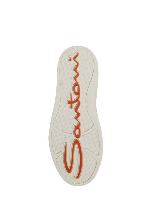 Santoni Mavi Santoni Deri Lacivert Erkek Sneaker