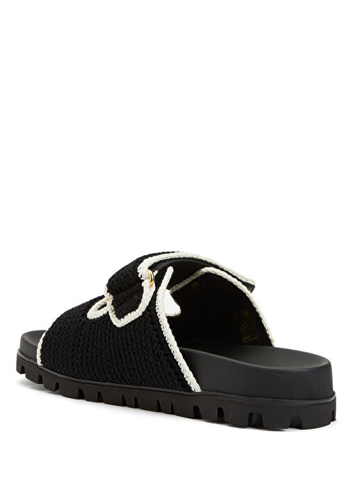 Siyah Logolu Kadın Terlik - Görsel 4