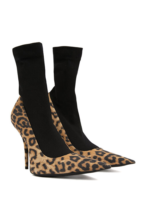 Avenue Sock Leopar Kadın Deri Bot - Görsel 3