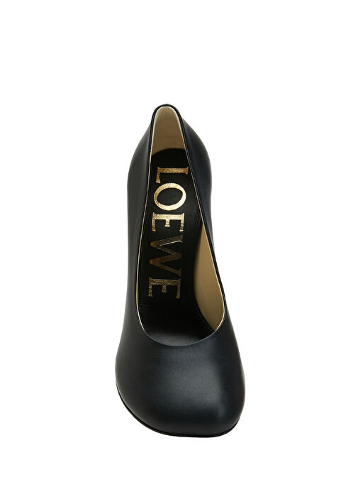 Toy Siyah Deri Topuklu Ayakkabı - Görsel 5