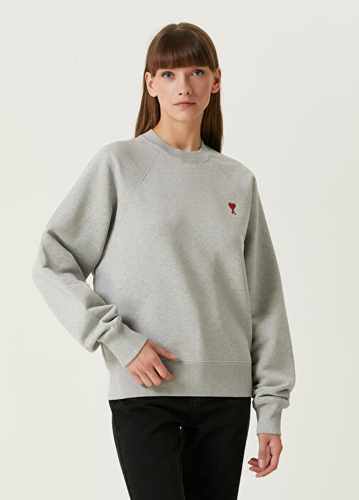 Ami Paris Grey Logo Sweatshirt