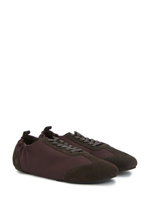Kahverengi Kadın Deri Sneaker - Görsel 3
