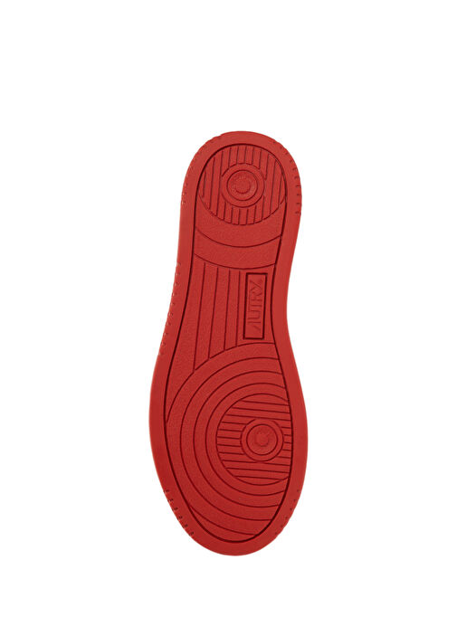 Kırmızı Beyaz Kadın Deri Sneaker - Görsel 6