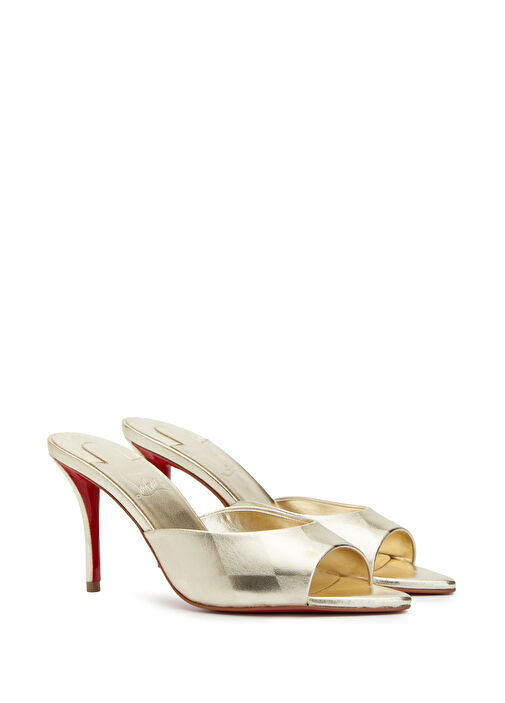 Miss Z Gold Deri Topuklu Terlik - Görsel 3