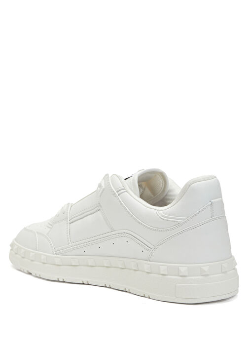 Rockstud Beyaz Erkek Deri Sneaker - Görsel 4