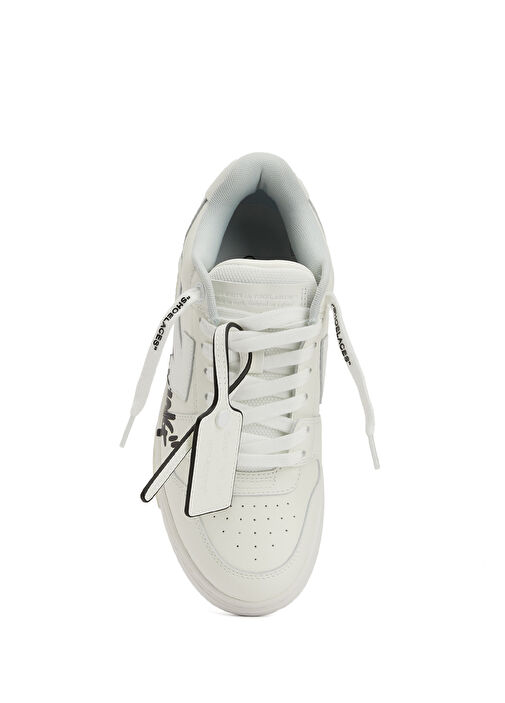 Siyah Beyaz Kadın Deri Sneaker - Görsel 5