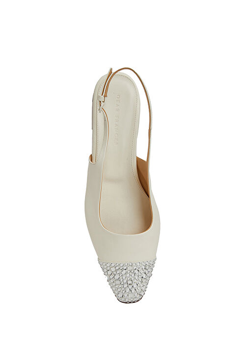 Tia Beyaz Deri Babet - Görsel 5