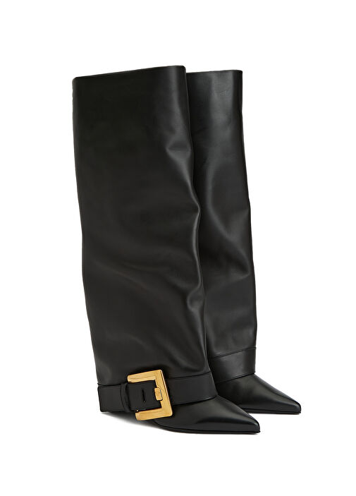 Anthem Siyah Kadın Deri Çizme - Görsel 3