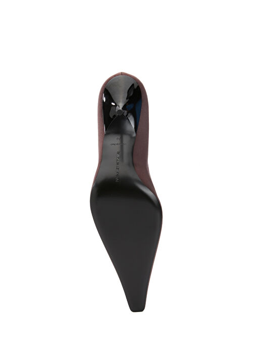 Koyu Kahverengi Topuklu Ayakkabı - Görsel 6