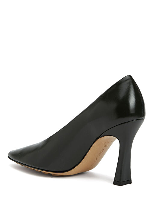 Bottega Veneta Koyu Yeşil Bottega Veneta Deri Topuklu Ayakkabı