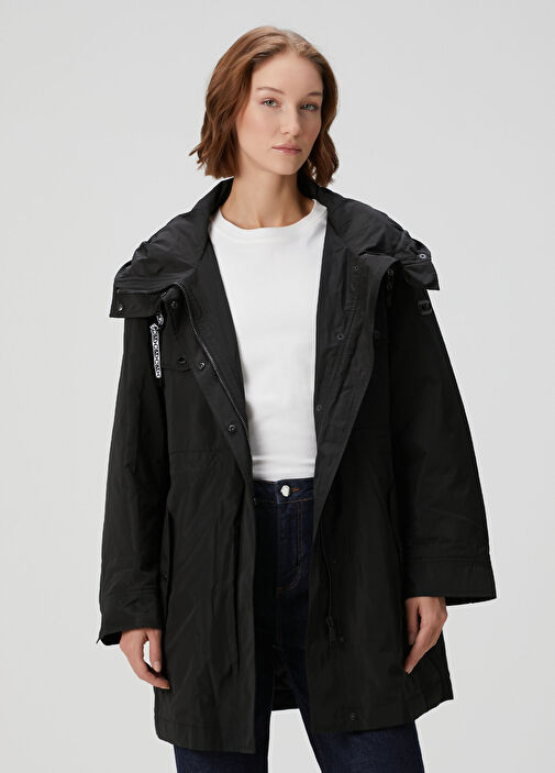 Michael Michael Kors - Siyah Kapüşonlu Parka - Siyah