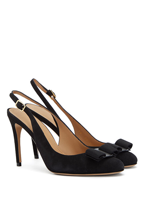 Vibily Siyah Süet Topuklu Ayakkabı - Görsel 3