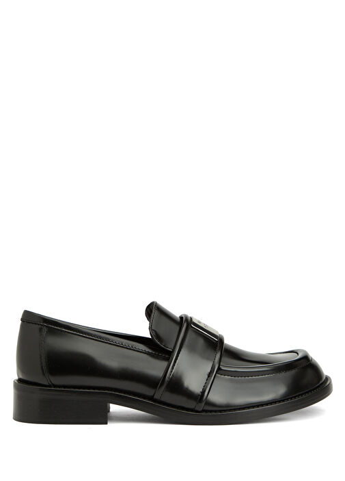Siyah Kadın Deri Loafer - Görsel 2