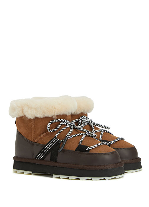 Blurred Micro Taba Kadın Deri Bot - Görsel 3