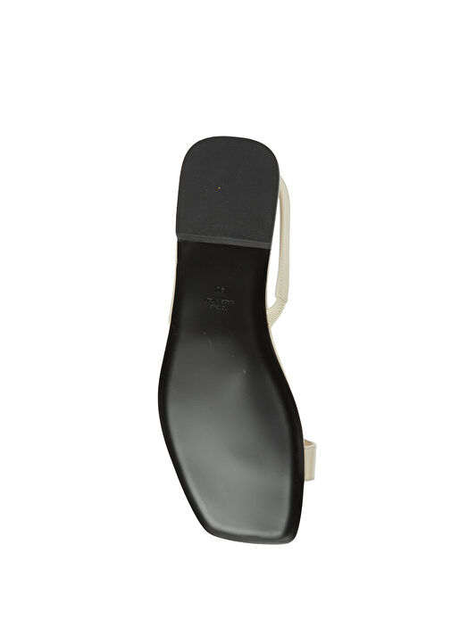 Beyaz Kadın Deri Sandalet - Görsel 6