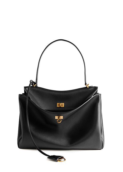 Balenciaga Siyah Kadın Rodeo Medium Siyah Kadın Deri Çanta 1659446