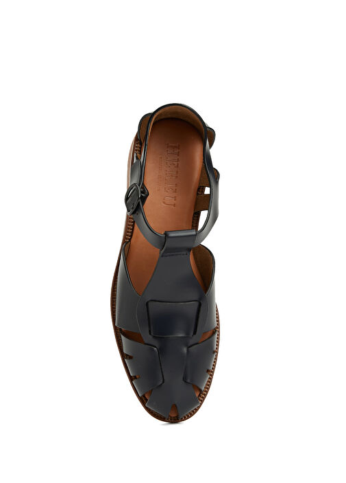 Pesca Lacivert Kadın Deri Sandalet - Görsel 5