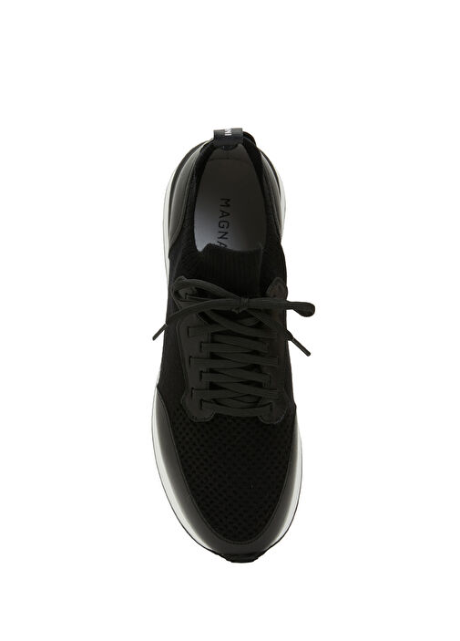 Siyah Logo Detaylı Erkek Sneaker - Görsel 5