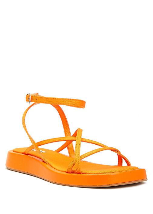 Rosie 16 Turuncu Kadın Deri Sandalet - Görsel 3