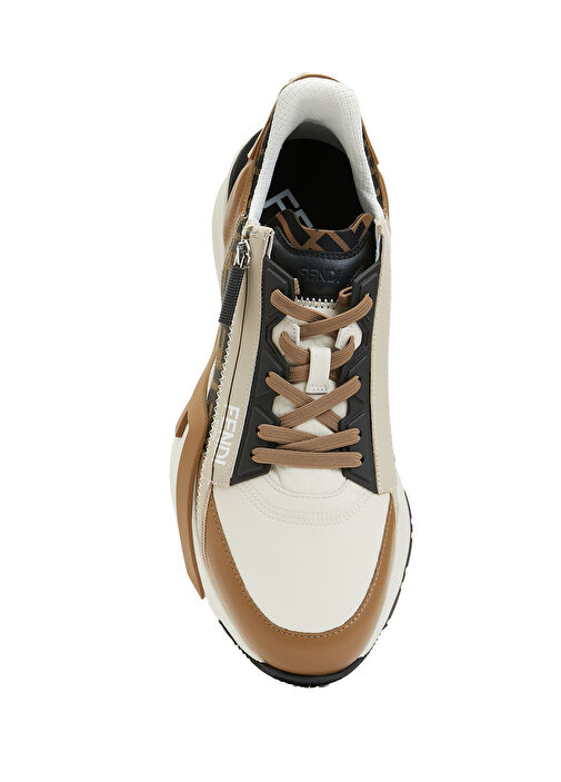 Fendi Fendi Kahve Beyaz Beyaz Taba Logolu Erkek Deri Sneaker | Beymen Kahve Beyaz - 5. görsel
