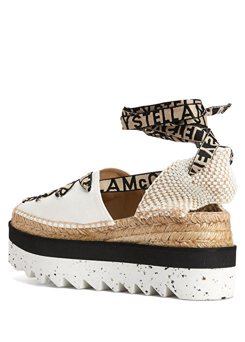 Beyaz Organik Pamuk Kadın Espadril - Görsel 4