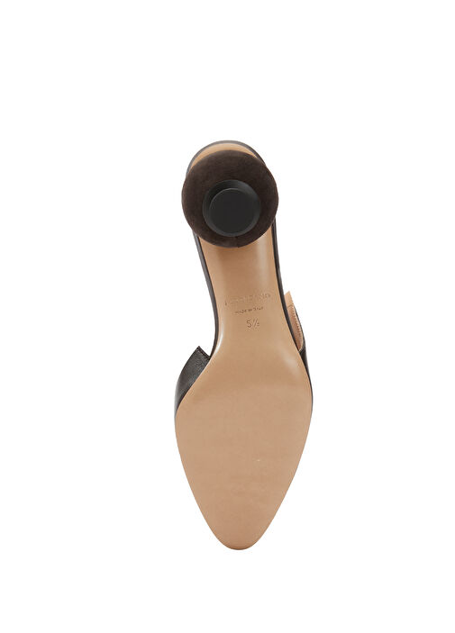 Tessie Koyu Kahverengi Deri Topuklu Ayakkabı - Görsel 6