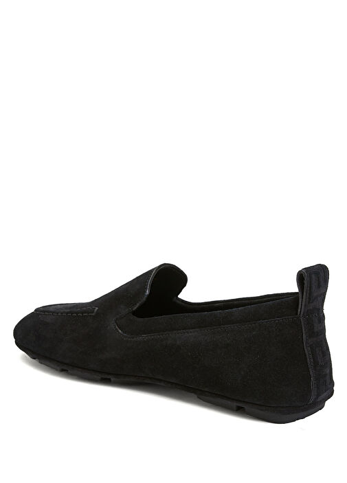 Siyah Logo Detaylı Erkek Deri Driver - Görsel 4