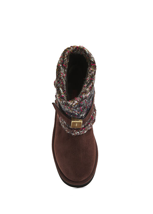 Kahverengi Kadın Deri Bot - Görsel 5