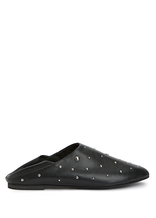 Siyah Kadın Deri Babet - Görsel 2