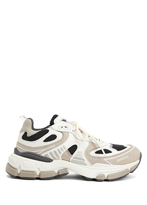 Sphere Runner Bej Siyah Kadın Deri Sneaker - Görsel 2