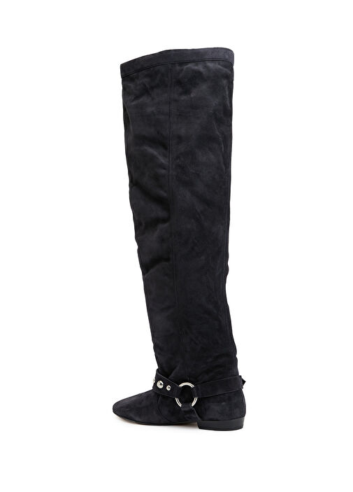 Selize Siyah Kadın Süet Çizme - Görsel 4