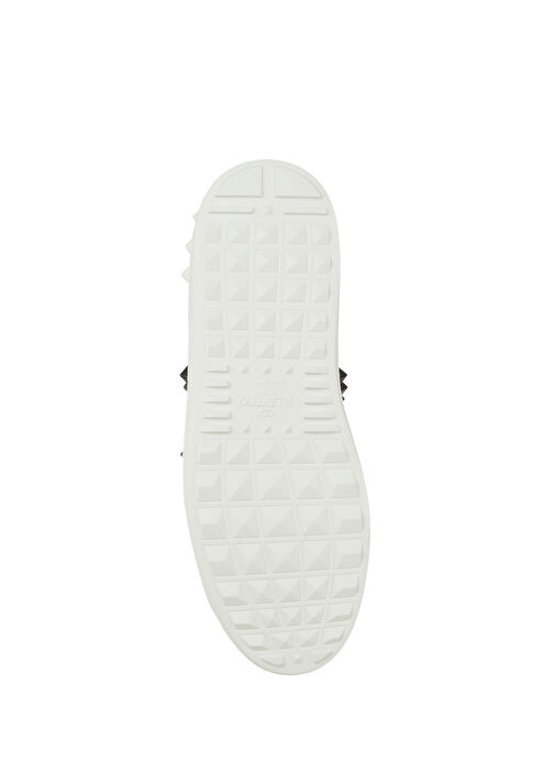 Open Siyah Beyaz Kadın Deri Sneaker - Görsel 6