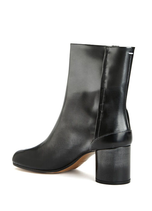 Tabii Siyah Silver Kadın Deri Bot - Görsel 4