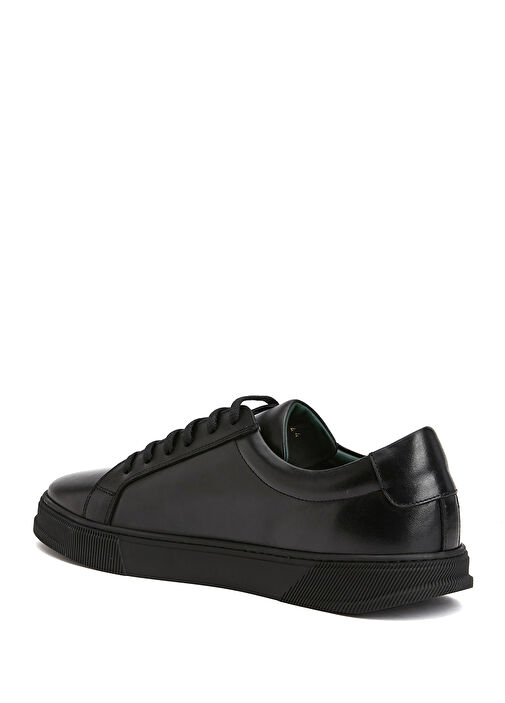 Siyah Erkek Deri Sneaker - Görsel 4